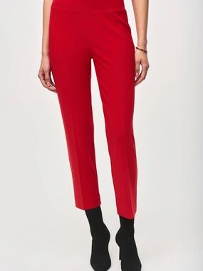 NWT Joseph Ribkoff Lipstick Red Pull-On Slim Leg Pants Size 14 Style 143105F24